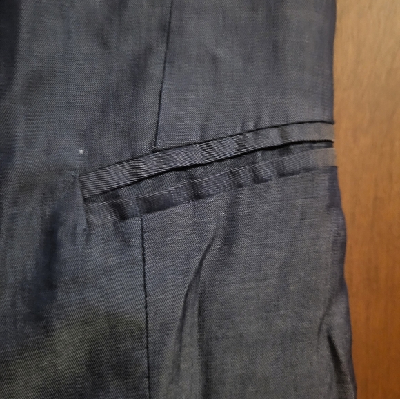 Mona-B Apparel Denim Blue Low-Hi Vest with Zipper Back Detail 100% Tencel Large - Picture 3 of 10